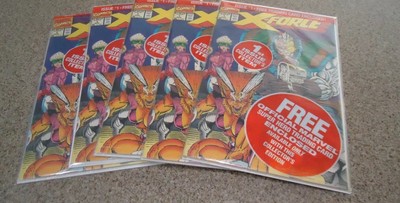 X-FORCE #1 COMPLETE SET OF 5 ALL SEALED WITH CARDS have 50 Sets Never Opened