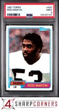 1981 TOPPS #487 ROD MARTIN RC RAIDERS PSA 9