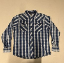 Wrangler Retro Premium Western Shirt Mens XL Plaid Pearl Snap Cowboy 204