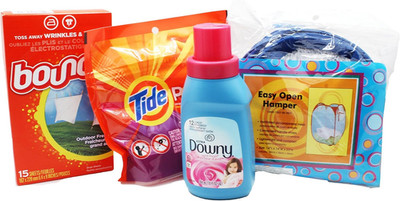 Dorm Room Laundry Kit with Laundry Detergent Pods, Softener, Dryer Sheets & Bonu