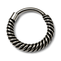 Nasenring Spirale Spule 925 Sterling Silber Creolen Septum Daith Piercing Sch...