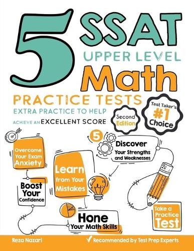Reza Nazari 5 SSAT Upper Level Math Practice Tests (Tascabile ...