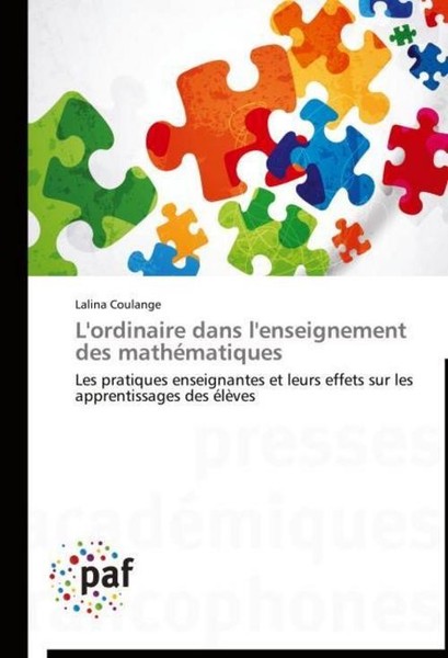 L'ordinaire Dans L'enseignement Des MathéMatiques Lalina Coulange-image