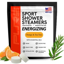 Pure Energizing Sport Shower Steamers - Natural 1 Count Pack of 2 , Orange