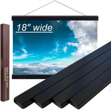DACRI HOME 18" Magnetic Poster Hanger Frame - Teak Wood Poster Frame, Strong ...