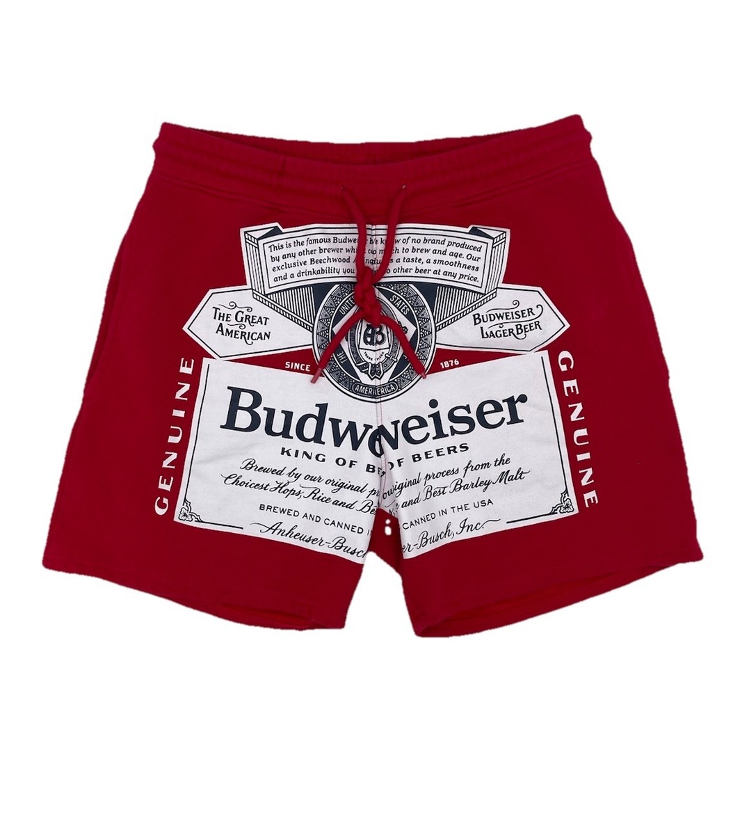 Budweiser x Oliver Logan Cotton Shorts Mens Size Small Red All
