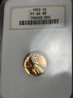 1953 NGC PR64RD Proof Lincoln Cent 1c, Early Date, Fatty Holder, Nice Light Tone