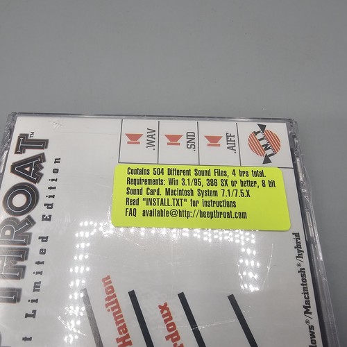 BEEP THROAT CD ROM ADULT Audio Sound Effects Samples - 504 Different Sounds NEW - Picture 5 of 5