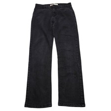 Levis Pants Boys 16 Black 511 Slim Skinny Button Zip Charcoal Wash Denim Jeans