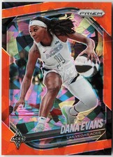 2025 Panini WNBA Prizm Dana Evans #33 Orange Ice Las Vegas Aces