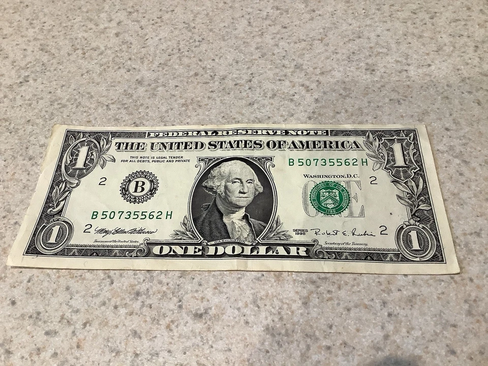 1995 $1 Web Note Federal Reserve Note  - Lot Of 8 - Image 2 of 4