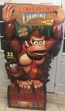 Super Nintendo SNES Donkey Kong Country Standee Promo Store Display Cut Out NES