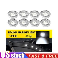 Universal 12v Marine Boat Bow Stern Running Light Led Navigation Light White 8x
