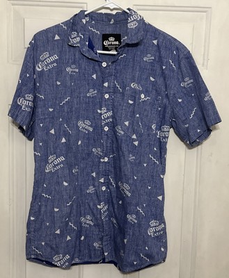 Corona Extra Beer Shirt Men s Button Up Dress Shirt Size Medium