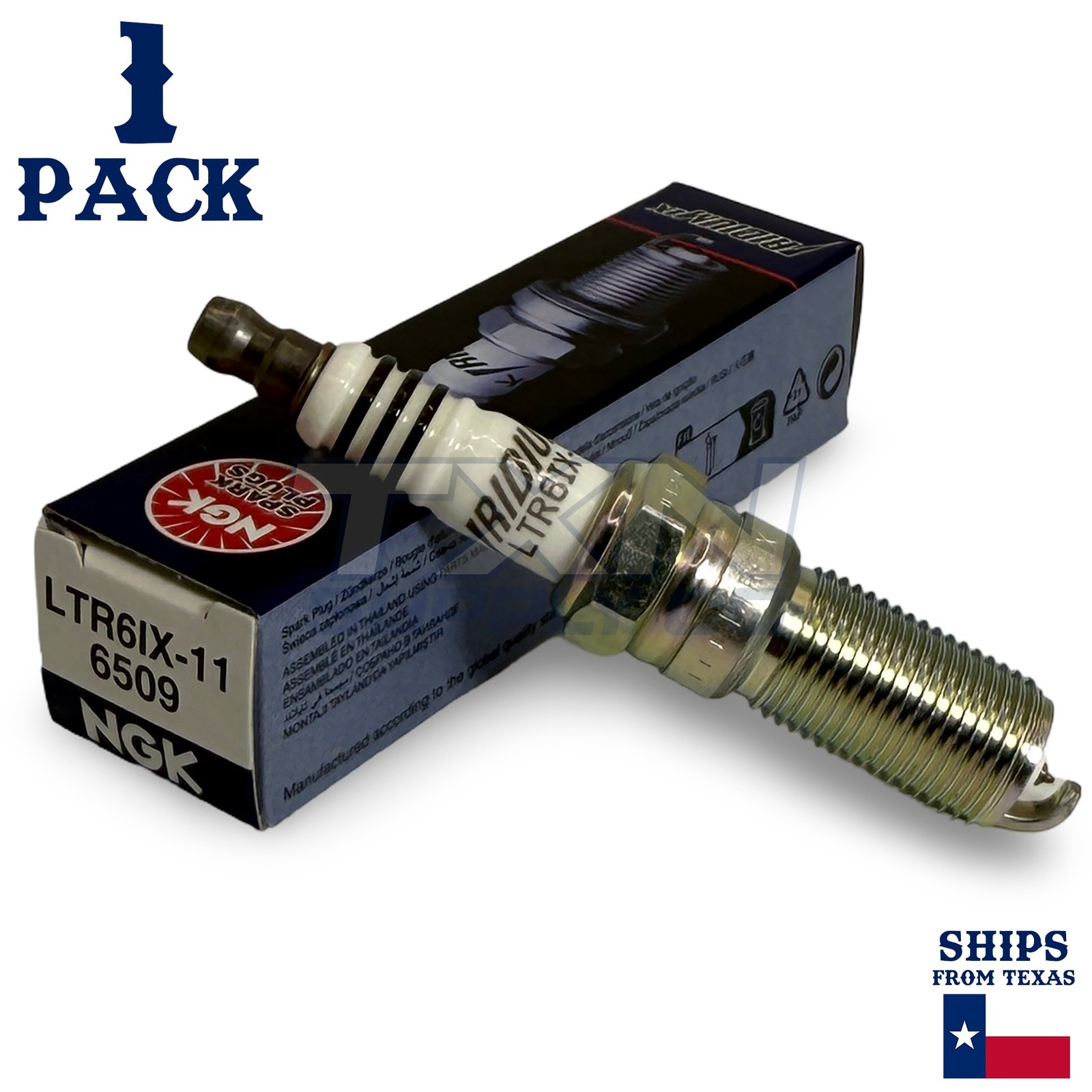 1 Pack NGK Iridium IX 6509 Spark Plugs LTR6IX-11