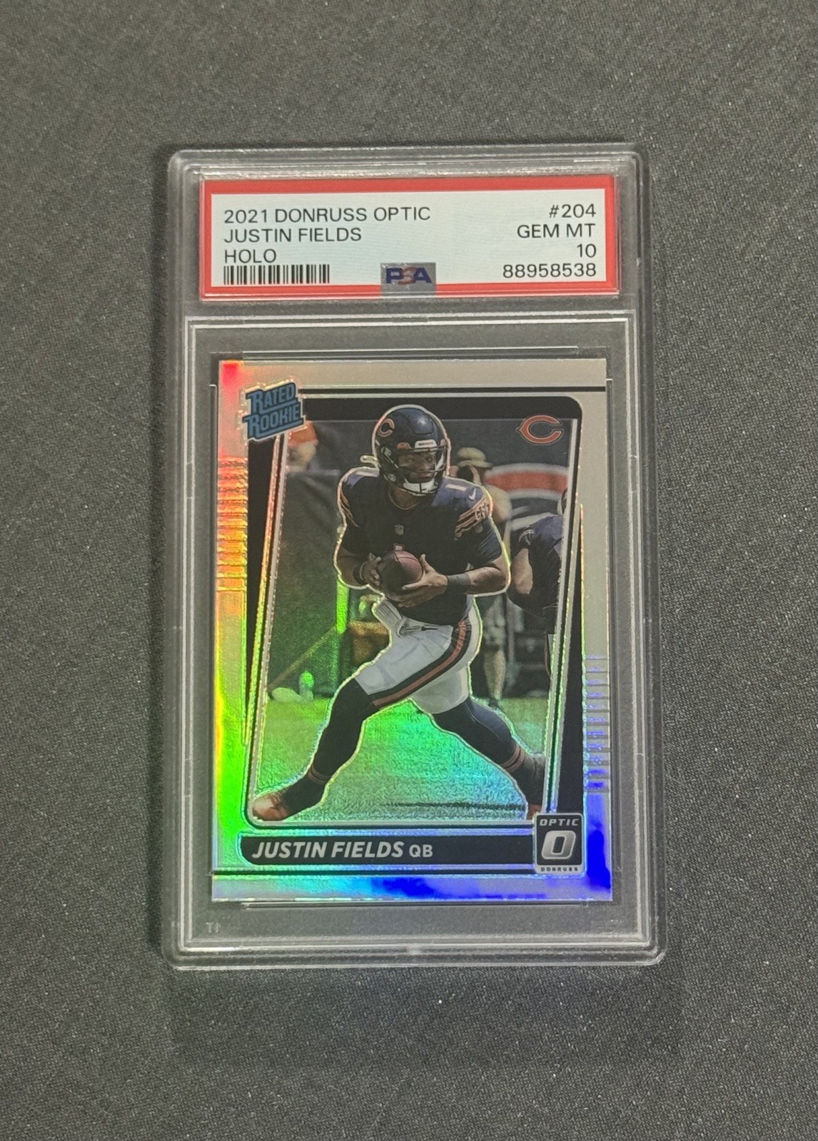 2021 Donruss Rated ROOKIE Optic Holo Preview Justin Fields PSA 10 GEM MT RC 💎🔥