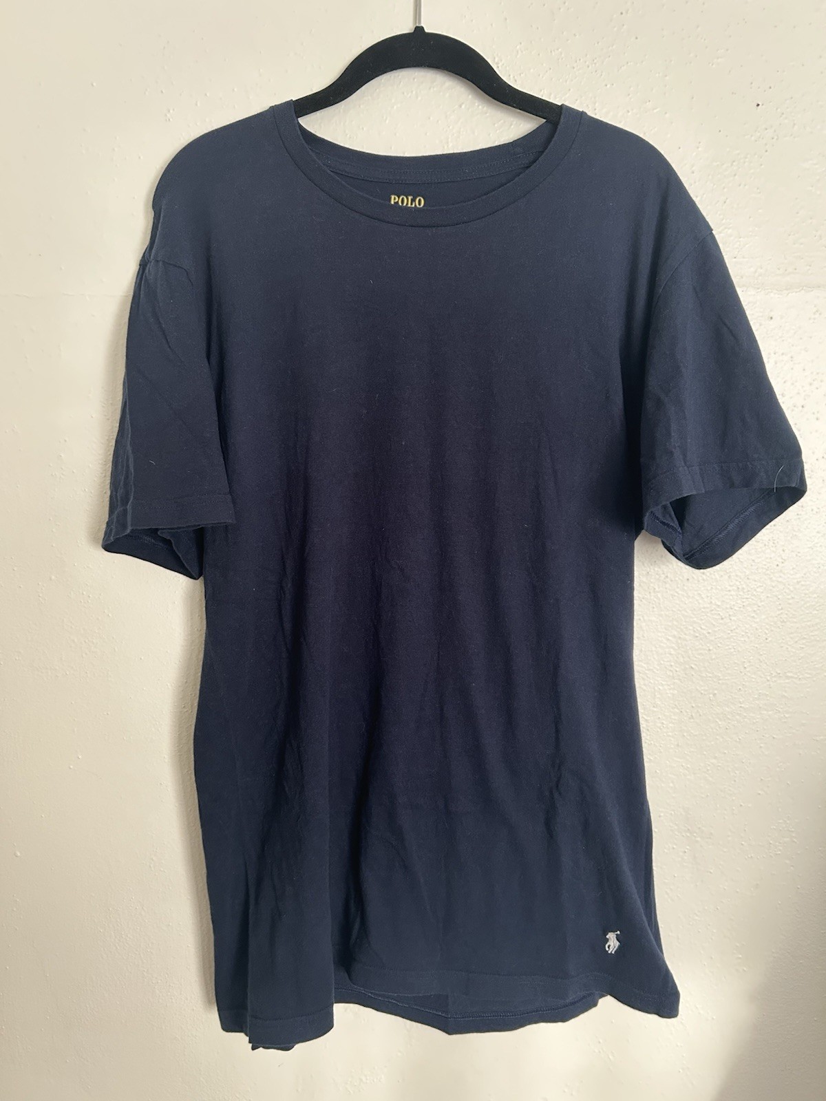 Polo Ralph Lauren T Shirt Uomo Grande Navy 100% Cotone Logo Pony