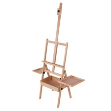 Large Wood H-Frame Easel Foldable Art Painting Easel for Adults and Students
