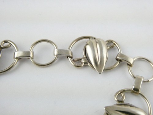 Collar de eslabones vintage con diseño de hojas de plata esterlina 18,2 g 14 pulgadas de largo - Imagen 5 de 22