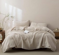 Talasily 100 French Pure Linen Sheets Set Twin Size,Oeko-TEX Certified Beddi...