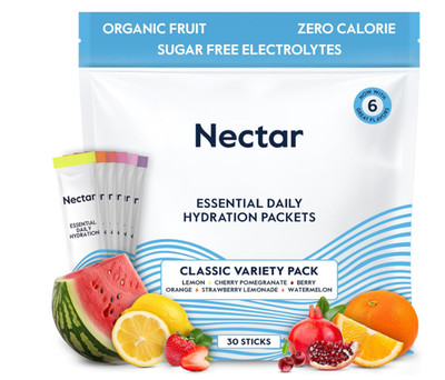 Nectar Hydration Packets - Electrolytes Powder Packets - No Sugar or Calories..