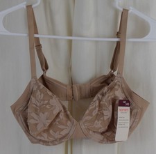 Warners Women Blissful Benefits Underarm Smoothing Unlined Bra Beige Size 34B