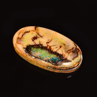 9.35Cts Play Of Multi Color Monarch Opal Oval Cab Rare Loose Gemstone 25x14x05MM