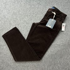 Democracy Absolution Straight Leg Corduroy Pants Women's Size 10 Dark Roast NW