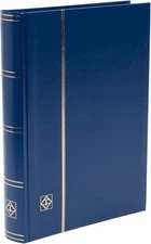 Lighthouse Hardcover Stamp Album Stockbook With 64 Black Pages, Blue, LS4/32
