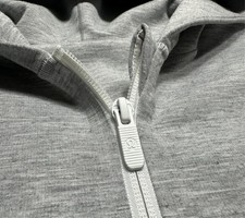 EXC Lululemon Sz. 6 Minimal Hoodie Heather Gray Full Zip Stretch Pockets W4AIXS