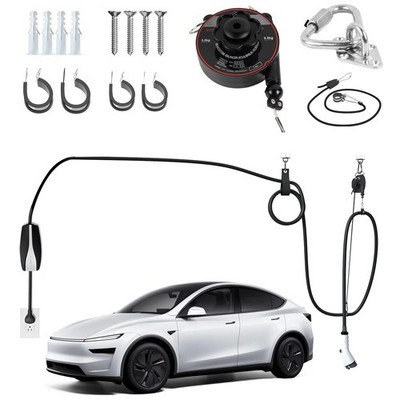 Flexible charging Universal EV Overhead Retractable Cable Management System f...
