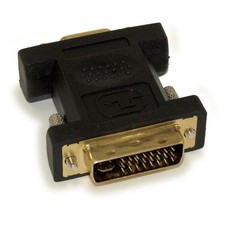 DVI-I Male Analog to VGA 15 Pin Female Adapter Gold Plated
