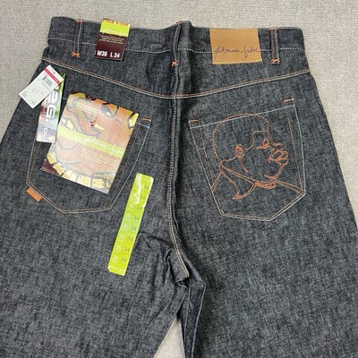 Vintage Y2K FUBU Fat Albert Baggy Embroidered Denim Jeans Mens Sizes Wide Loose