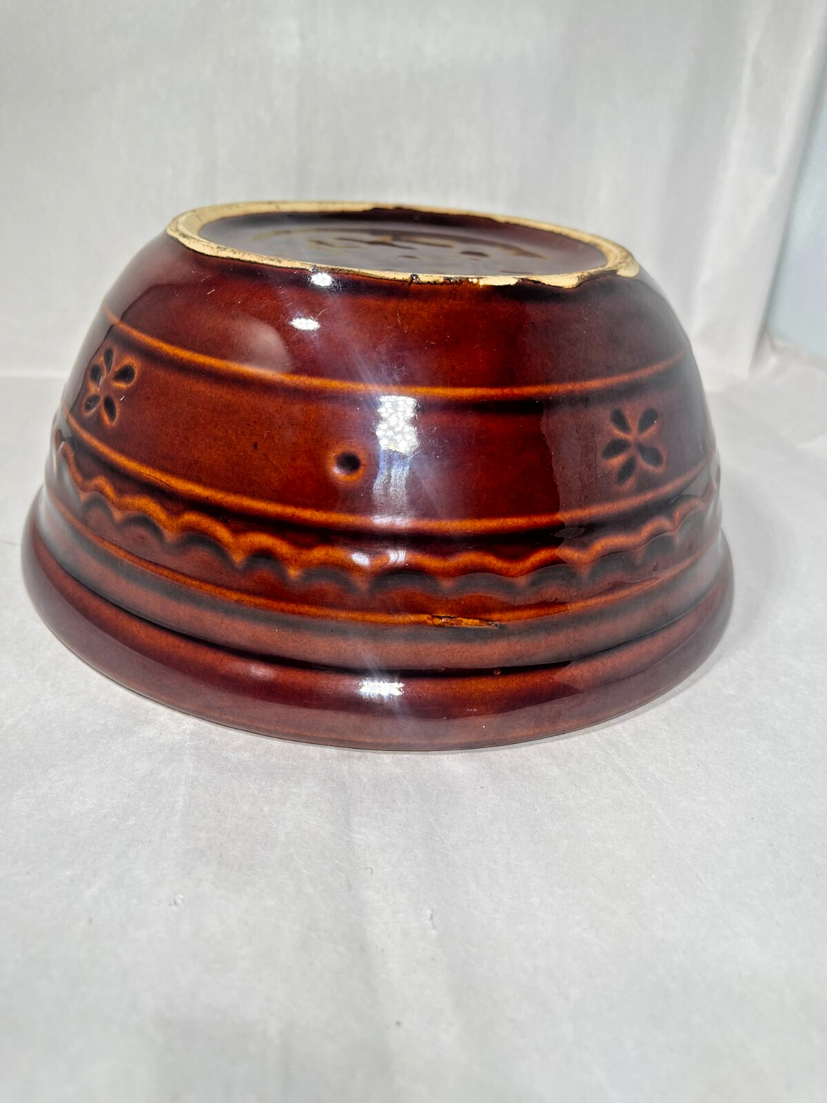 Mar Crest Daisy Dot 1950s Oven Proof Stoneware Bowls Retro Kitchenware Vintage