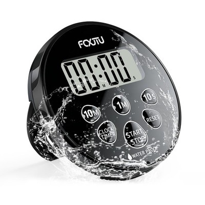 Digital Waterproof Shower Clock Timer, Bathroom Shower Countdown Timer with A...