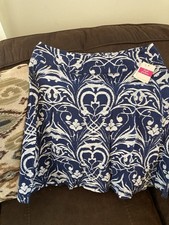 Fresh Produce Women s Size Medium Blue Pattern Skirt 100 Cotton NWT