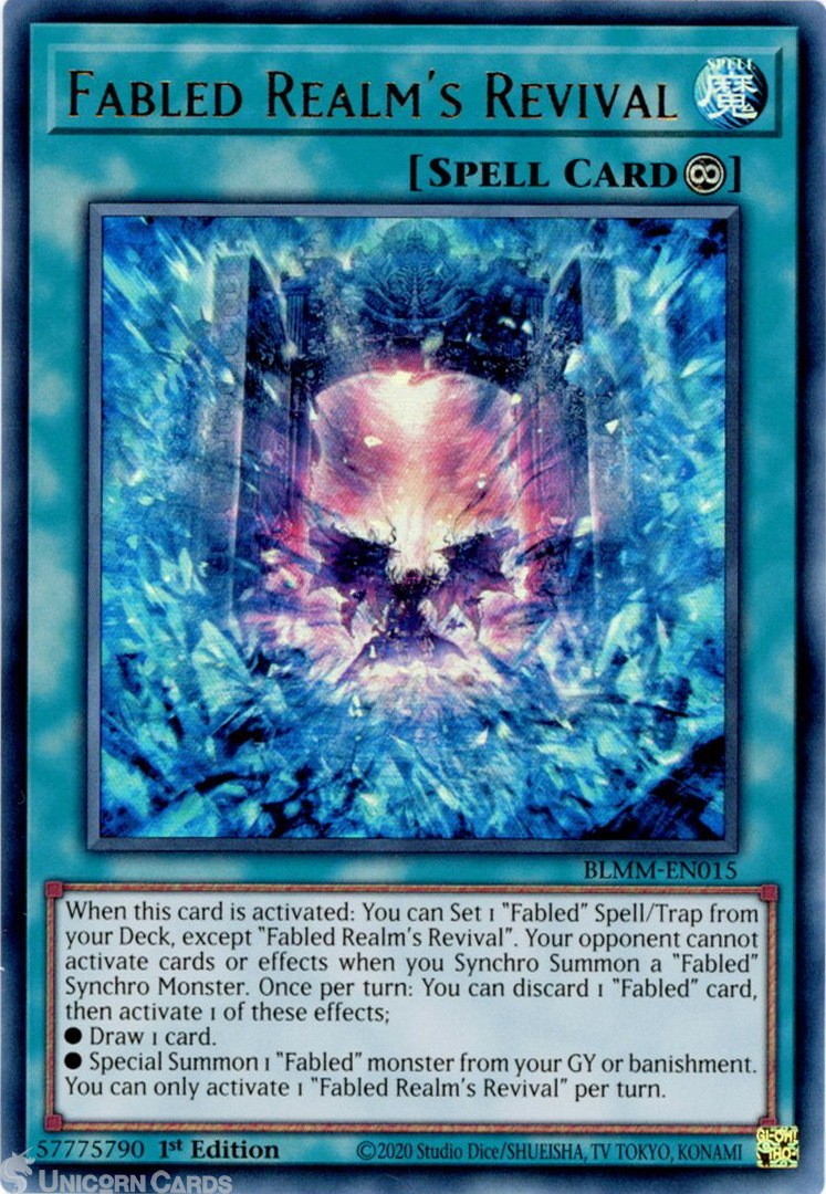 BLMM-EN015 Fabled Realm's Revival : Ultra Rare 1st Edition Mint YuGiOh Card