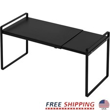 Expandable Cabinet Shelf Heavy Duty Storage Organizer Stackable Easy Install New