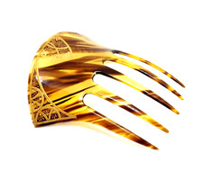 A Uniqu Celluloid Spanish Peineta Mantilla Hair Comb Vintage  5 