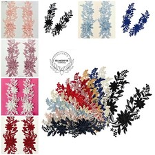9 Colours Gergeous Floral Motif Lace Applique Trim Polyester Lady Dress  23*9 cm