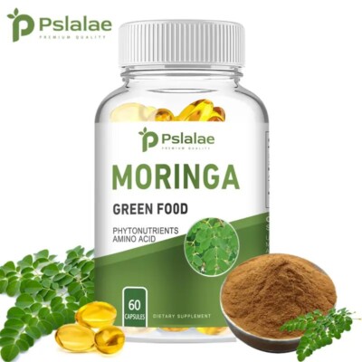 3 Pack Moringa Powder Capsules   800mg of Pure Nutrients, Free Shipping