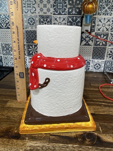Ganz Das Original S'Mores Schneemann Dose Keksdose Farbe Chip auf Nase - Bild 4 von 9