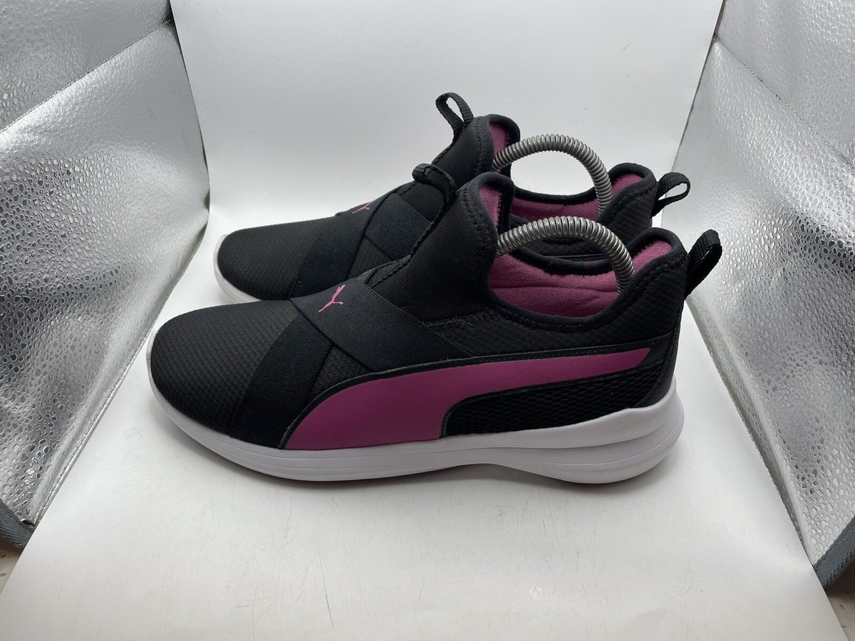 PUMA WOMENS SLIP-ON SHOES BLACK Purple SIZE