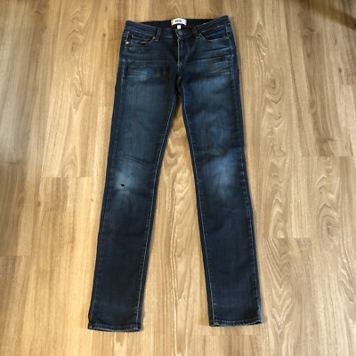 Paige Pants Womens 27 Blue Denim Jeans Stretch Skyline Skinny Casual Ladies