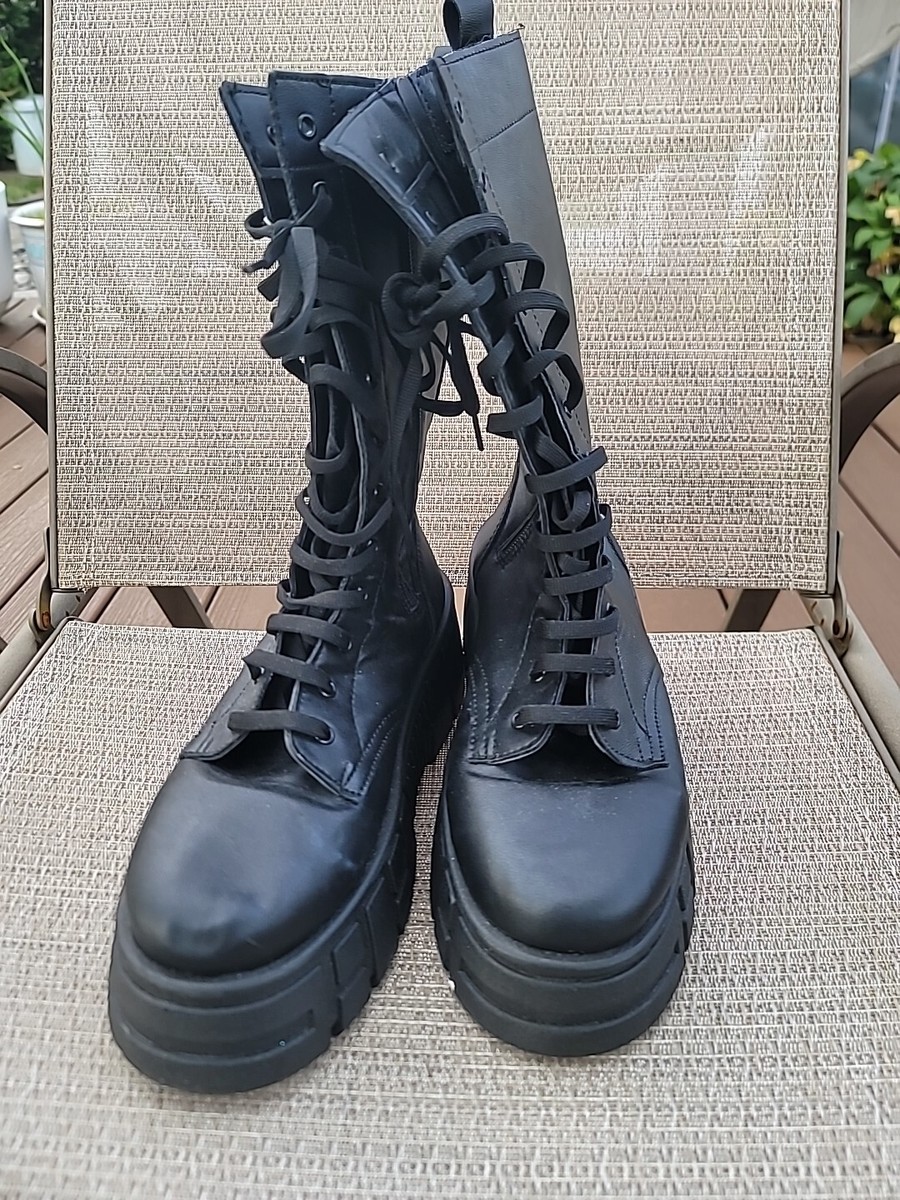 Design Lace Asos Chunky Lace Up Boots Asos Design Black Combat