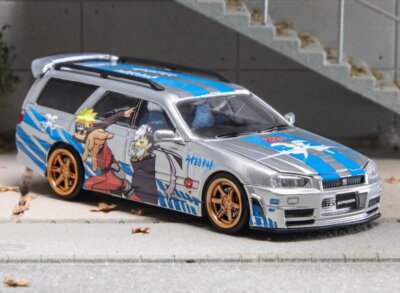 NISSAN Stagea (R34)  - Silver Naruto - ZOOM 1:64