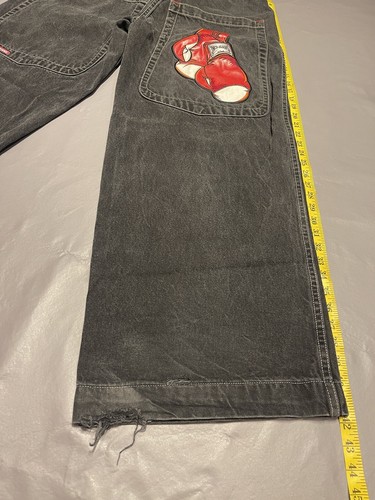 Y2K Jnco Jeans Black Size 33/32 Boxing Gloves Rare - Picture 5 of 14