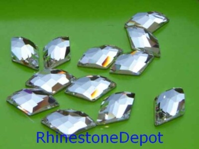 2709 RHOMBUS  13x8 mm CRYSTAL   Aurora Rhinestones  10 pcs