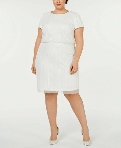 Adrianna Papell Plus Size Cap-Sleeve 