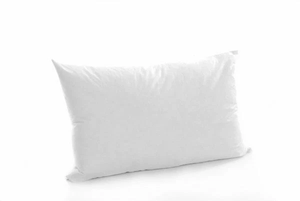 2 x Hard Firm Compact Support Pillow Duck Feather 50cm x 75cm - 20 x 30